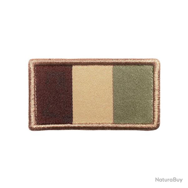 Patch drapeau fran�ais d�sert brod� sur tissu