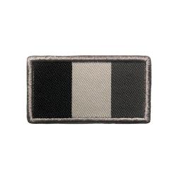 Patch drapeau fran&ccedil;ais gris brod&eacute; sur tissu