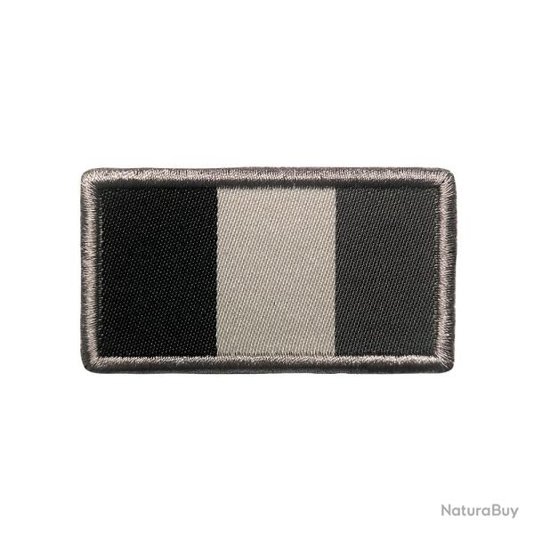 Patch drapeau fran�ais gris brod� sur tissu