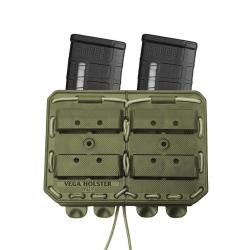 Porte-chargeur double c&ocirc;te &agrave; c&ocirc;te Bungy 8BL vert olive pour M4/AR15