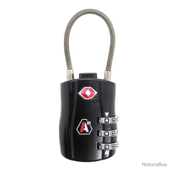 Cadenas � code TSA noir