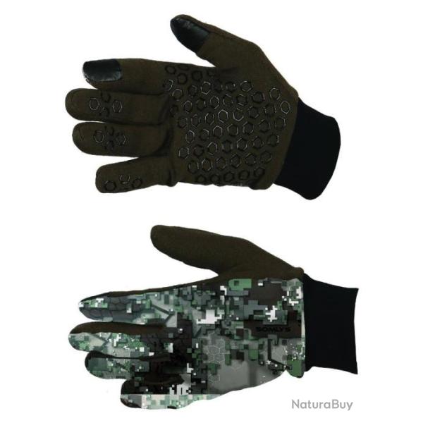 SOMLYS - GANT POLAIRE TACTILE ANTI GLISSE DIGITAL VERT - 818