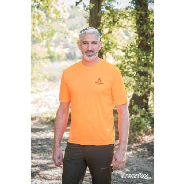 TREELAND - T-SHIRT SECHAGE RAPIDE MAILLE ORANGE - T007