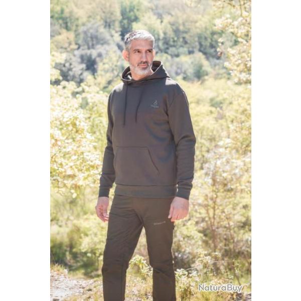 TREELAND - SWEAT A CAPUCHE VERT - T100