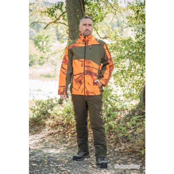 TREELAND - VESTE SOFTSHELL ORANGE FIRE - T403