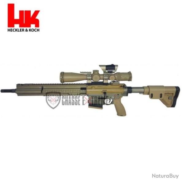 Carabine H&K MR308 A3 G28-Z Ral8000 16.5" Cal 308 Win avec Optique et Point Rouge