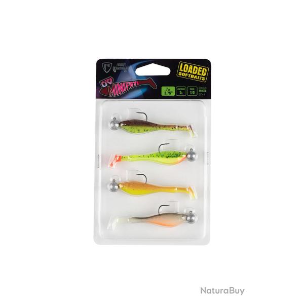 Leurre Souple Fox Rage Mini Fry Loaded UV Colour 5g 7cm Green Pumpkin UV, Lemon Tiger UV, Sun Dance 
