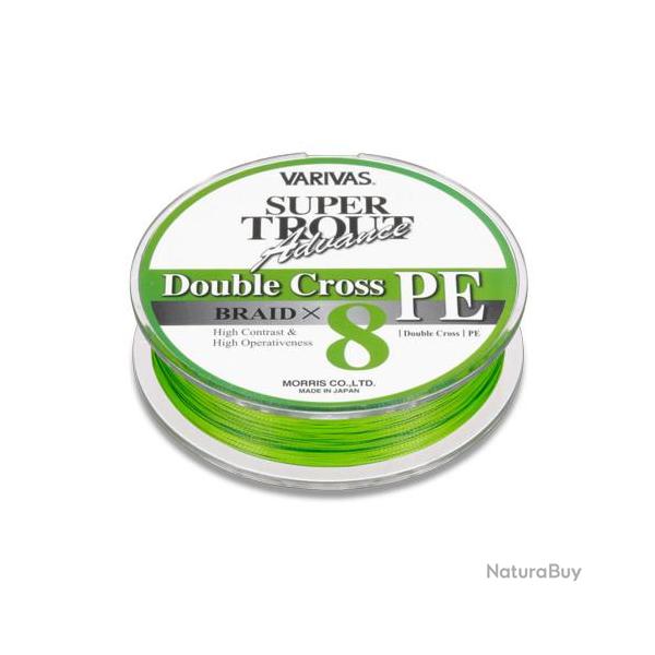 Tresse Varivas Super Trout Double Cross PE Vert PE 0,8