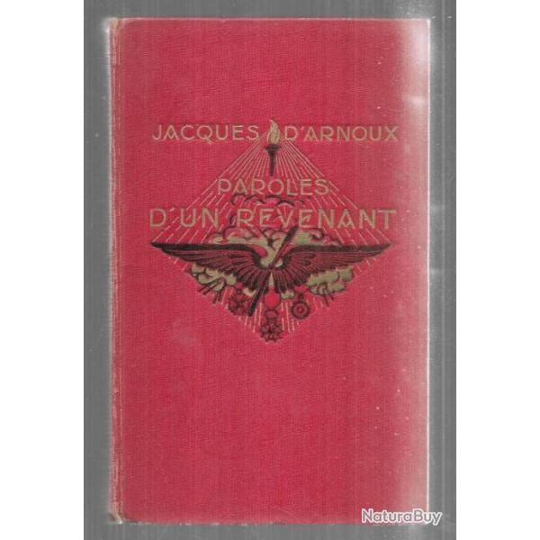 paroles d'un revenant de jacques d'arnoux , guerre 1914 1918