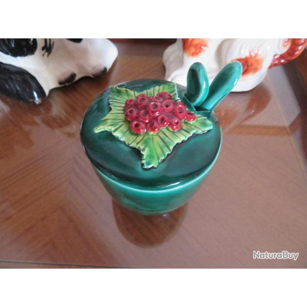 POT � CONFITURE a MIEL ou Moutarde en FA�ENCE de S�vres atelier Keramos par Ren� HENON vers 1950