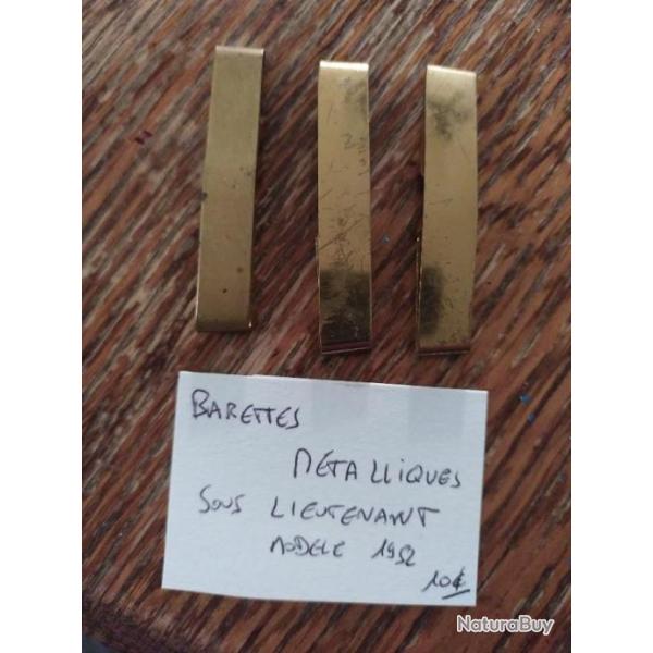 Barrette m�tallique sous-lieutenant mod�le 1952