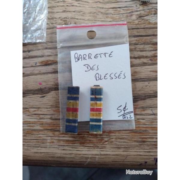 Barrettes des bless�s