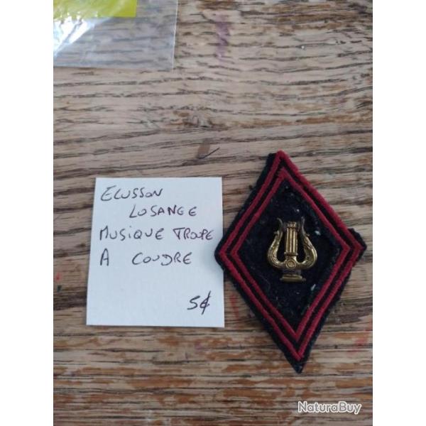 �cusson losange musique troupe � coudre