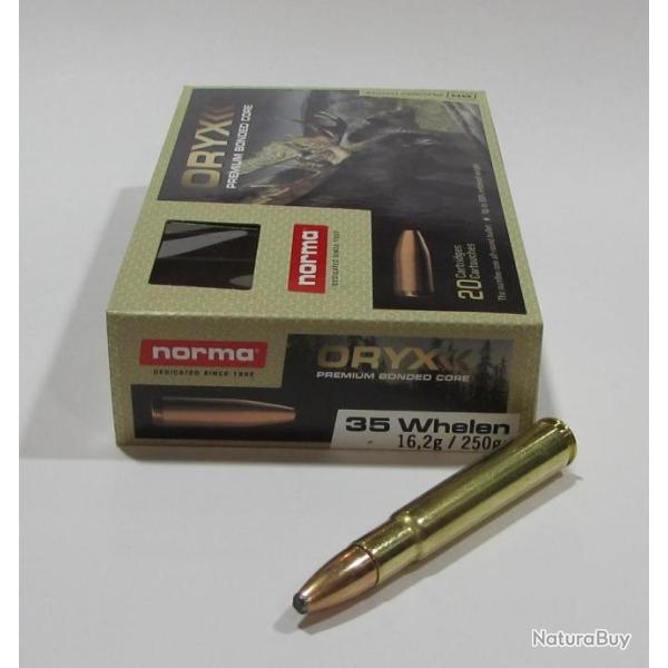 boite 20 cartouches calibre 35 Whelen Norma Oryx bonded 250 Grains
