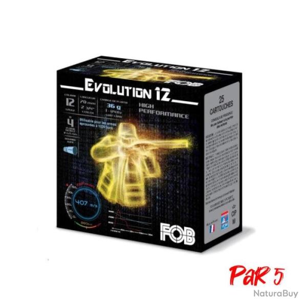 Cartouches de chasse FOB Evolution 36 HP Cal.12 70 36 g Par 5