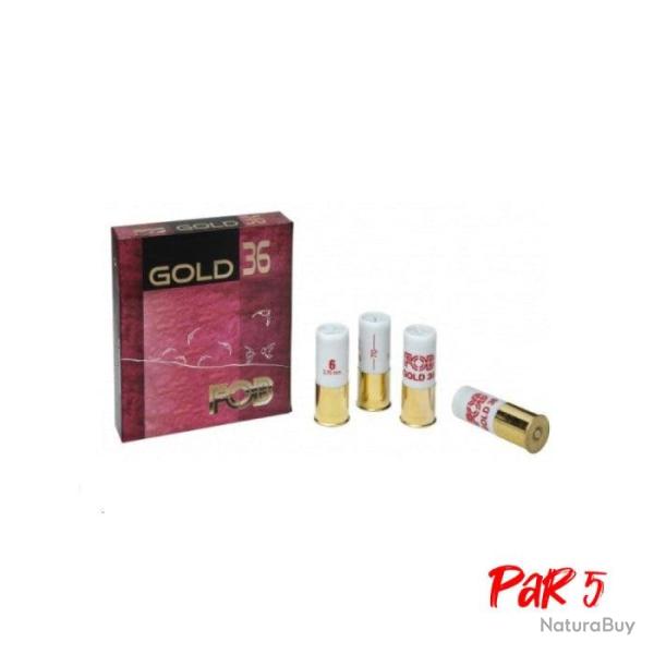 Cartouches FOB Gold 36 Cal.12 70 dor Par 5 36 gr