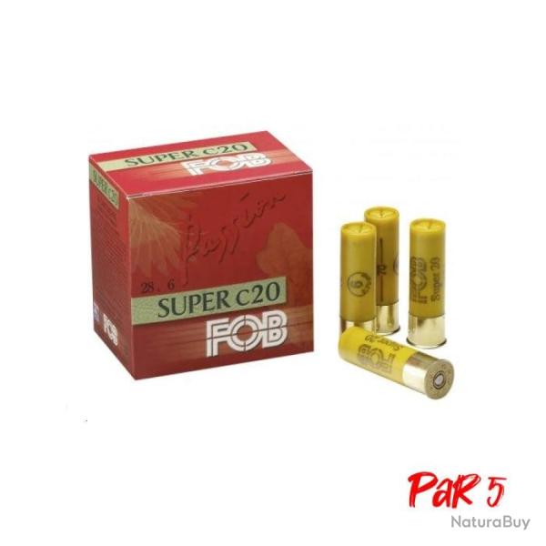 Cartouches de chasse FOB Super 20 Cal.20 70 28 g Par 5