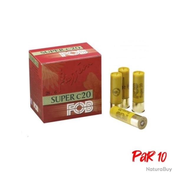 Cartouches de chasse FOB Super 20 Cal.20 70 28 g Par 10