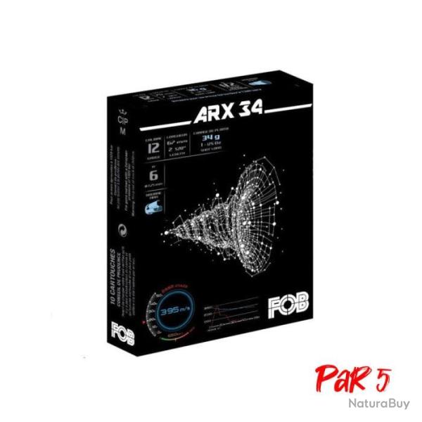 Cartouches de chasse FOB ARX 34 - Cal.12/67 - 6 / Par 5