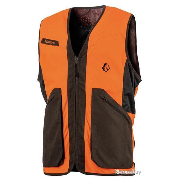 SOMLYS - GILET REVERSIBLE ORANGE / CAMO - 611