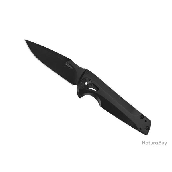 BEL646 COUTEAU KERSHAW "FLYTHROUGH" LAME NOIRE ACIER MANCHE 9.5CM INOX NOIR NEUF