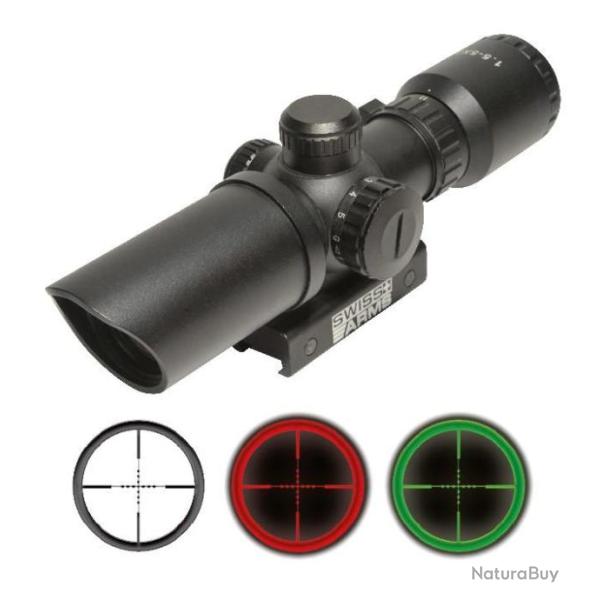 Airsoft Lunette de tir 1,5 - 5 x 32 �clair�e | Swiss arms (263886 | 3559962638860)