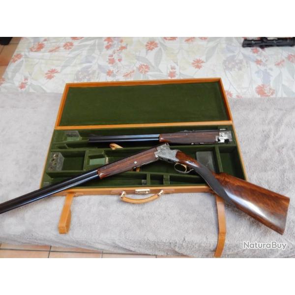 Fusil Browning B 25 gravures D5 G calibre 20 / 70 �tat neuf crosse col de signe devant trois pi�ces