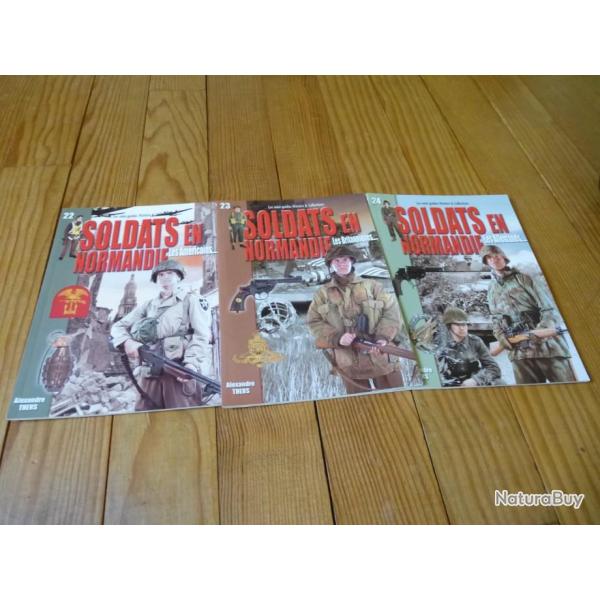 LOT DE 3 MINI GUIDES SOLDAT EN NORMANDIE  22 ET 23 ET 24