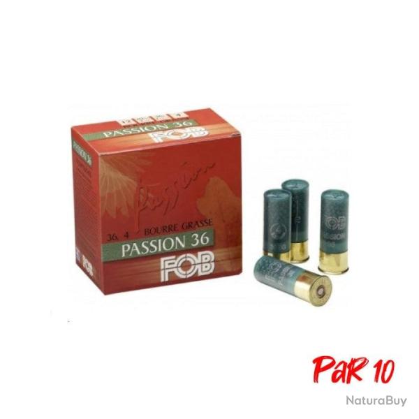 Cartouches de chasse FOB Passion 36 BG Cal.12 70 Par 10