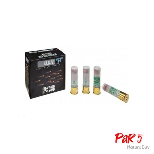 Cartouches de chasse FOB UHV Super 89 Cal.12 89 Par 5