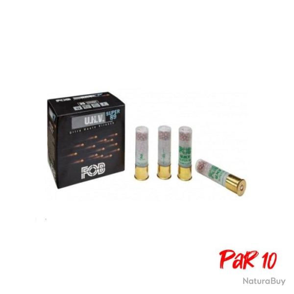 Cartouches de chasse FOB UHV Super 89 Cal.12 89 Par 10