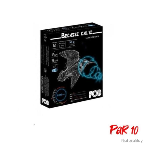 Cartouches de chasse FOB B�casse - Cal.12/70 - 7 3/4 + 9 3/4 / Par 10