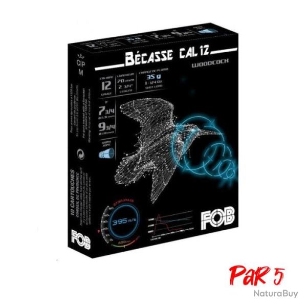 Cartouches de chasse FOB Sp�cial B�casse - Cal.20/70 - 7 3/4 + 9 3/4 / Par 5