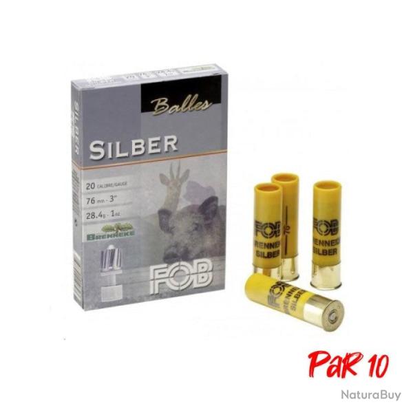 Munitions FOB Brenneke Silber - Cal.20/76 - 28,3 g / Par 10