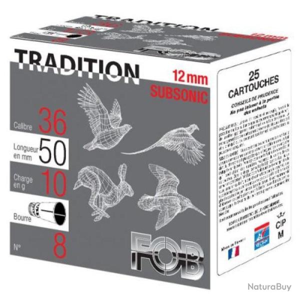 Cartouches FOB 12 mm Subso - 10 / Par 10