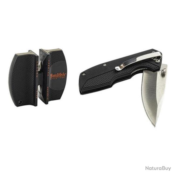 Couteau pliant Smiths EdgeSport Combo + Aff�teur manuel 2-step Diamond Adjustable - 76 mm