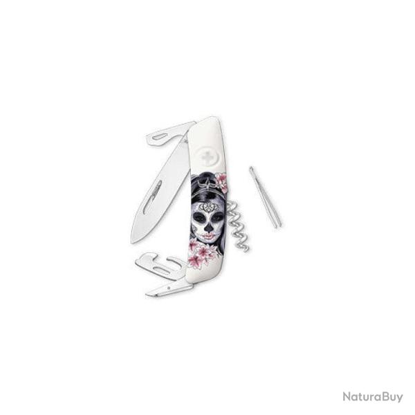 Couteau multifonction Swiza D03 Senorita - 11 fonctions 7,5 cm / Blan - 7,5 cm / Blanc