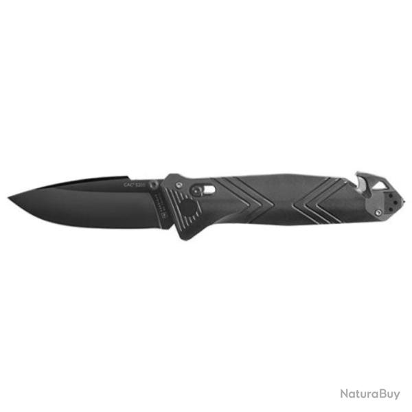 Couteau de poche TB Outdoo CAC Lisse - 4 fonctions 23,8 cm / Noir - 23,8 cm / Noir