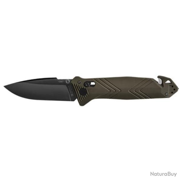 Couteau de poche TB Outdoo CAC Lisse - 4 fonctions 23,8 cm / Noir - 23,8 cm / Kaki
