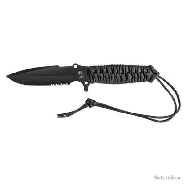 Couteau TB Outdoor Maraudeur Paracord 550 Mixte - 24,6 cm / Noir