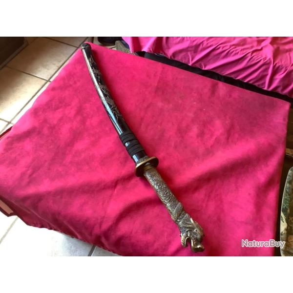 Katana avec pommeau dragon, pas de prix de rserve