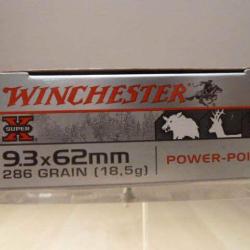 1XWINCHESTER 9.3X62 SUPER X POWER POINT 286 GRAINS 