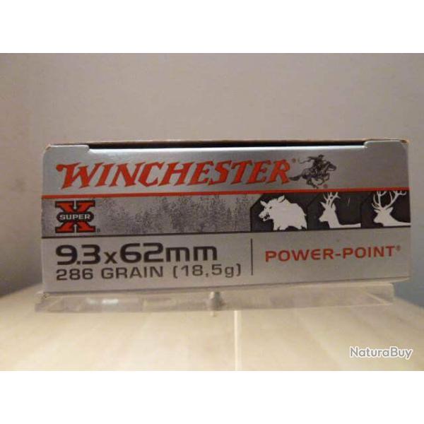 1XWINCHESTER 9.3X62 SUPER X POWER POINT 286 GRAINS 