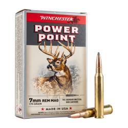 MUNITIONS BALLES WINCHESTER 7RM POWER POINT 175GR LIV GRATIS