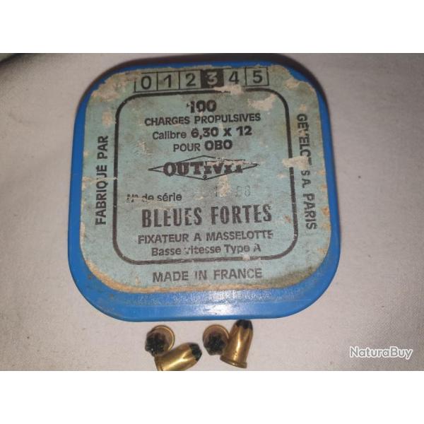 Gevelot rare boite neuve de 100 charges propulsives forte cal 6.30