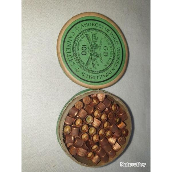 EXEPTIONNEL EN SUPER ETAT BOITE 100 AMORCES NEUVES 19 EM SIECLE