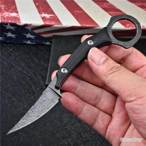Couteau style karambit griffe acier d2 �tui kydex