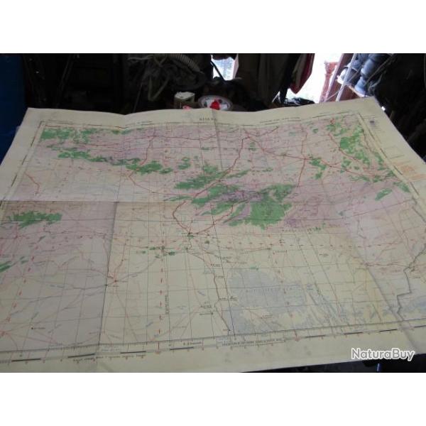 affiche carte pilote US air force army Alg�rie1942 r�gion Sud Constantine S�tif seconde guerre ww2