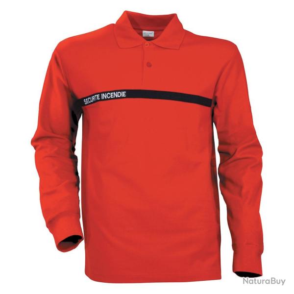 POLO ML SECURITE INCENDIE ROUG