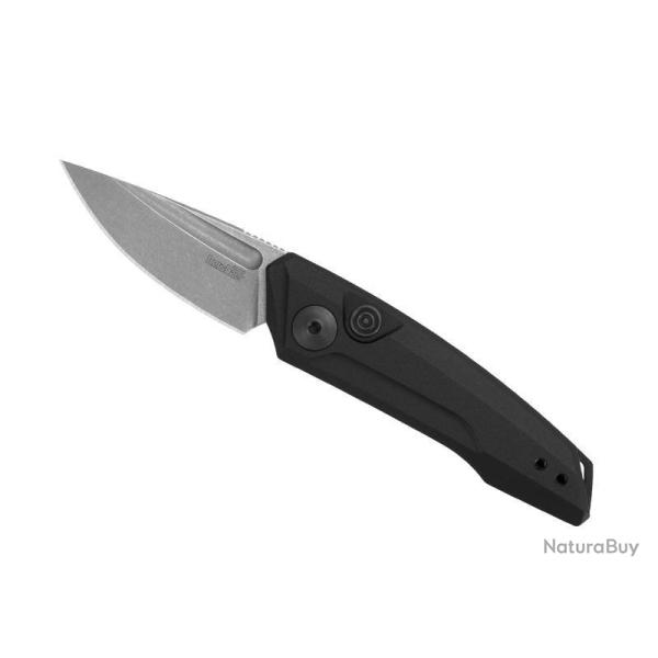 BEL651 COUTEAU AUTOMATIQUE KERSHAW "LAUNCH 9" LAME ACIER MANCHE 8.5CM  ALUMINIUM ANODISE NOIR NEUF